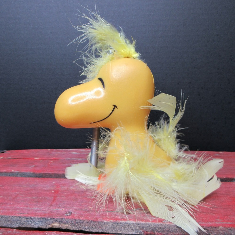 Vintage 1972 Peanuts Woodstock Bobble Head Spring Action Figure Hong Kong United